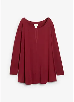 Langermet topp i bomull-/viskosemiks, bonprix