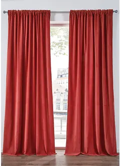 Fløyelsgardin i økologisk bomull (1-pack), bonprix