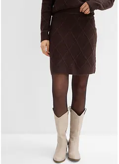 Kabelstrikket skjørt, bonprix