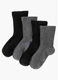 Sokker med behagelig kant, med økologisk bomull (4-pack), bonprix
