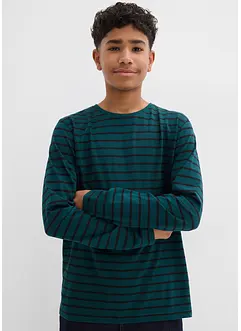 Langermet topp i 100% økologisk bomull (2-pack), bonprix