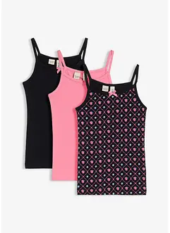 Topp med myk økologisk bomull (3-pack), bonprix