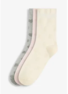 Sokker med mønster og kanter som ikke trykker, soft touch (3-pack), bonprix