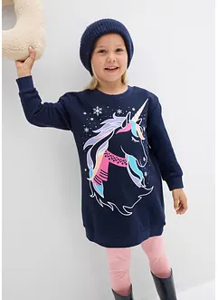 Sweatshirtkjole i 100% bomull, bonprix