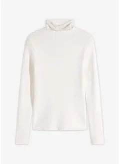 Ribbestrikket genser i lett viskosemiks, bonprix