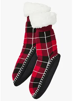 Myke sokker med påsydde såler og pilefôr, bonprix