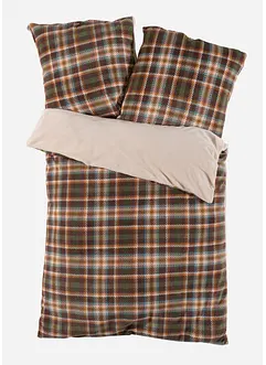 Vendbart sengesett i Cashmere Touch-materiale med rutemønster, bonprix