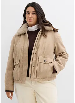 Vinterjakke i ullstil, bonprix