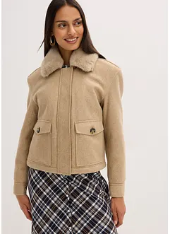 Vinterjakke i ullstil, bonprix