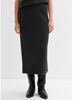 Strikket skjørt i 100% bomull, bonprix