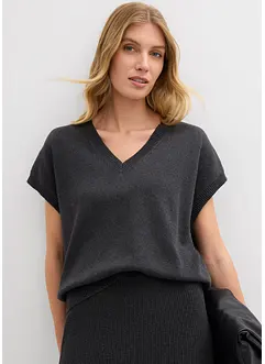 Strikket vest i 100% bomull, bonprix