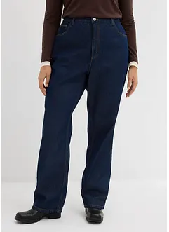 Straight Jeans, High Waist, Long av økologisk bomull, bonprix