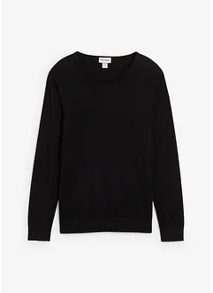 Finstrikket genser med utsøkt merinoull, bonprix