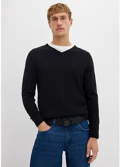 Finstrikket genser med utsøkt merinoull, bonprix