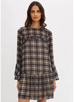 Chiffonkjole med volanger, bonprix