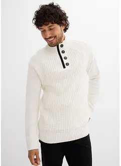 Genser med resirkulert bomull og ståkrage, bonprix