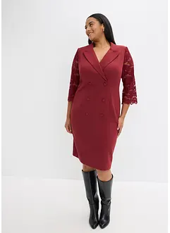 Blazer-kjole med blondeermer, bonprix