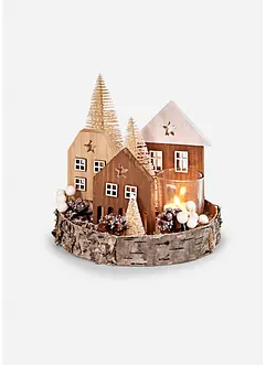 Hus med telysholder i glass, bonprix