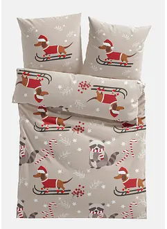 Sengesett med jule-dachshund, bonprix