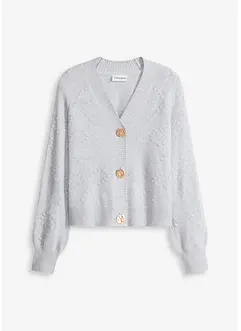 Cardigan med hullmønster, bonprix
