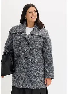 Kort kåpe i melert ullstil, bonprix