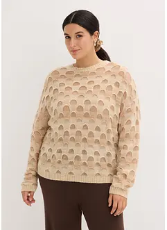 Oversized myk genser med ull og alpakka, bonprix