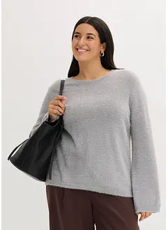 Myk genser med vide ermer, bonprix