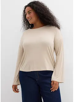 Oversized topp i lett viskose-/elastanmiks, bonprix