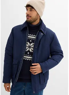 Vattert vinterjakke  med kordfløyelskrage, bonprix