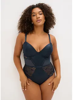 Stringbody i materiale med glans, bonprix