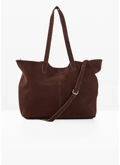 Shopper i semsket skinn, bonprix
