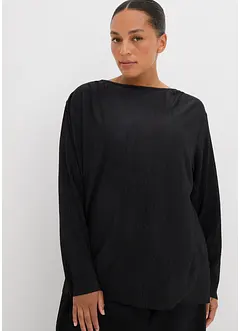 Langermet topp i strukturmateriale, bonprix