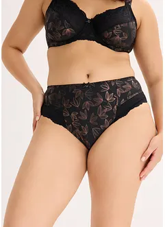 Truse med høy midje og skimrende mønster, bonprix