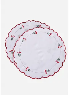 Spisebrikker i økologisk bomull (2-pack), bonprix