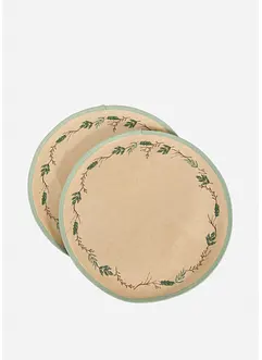 Spisebrikker i økologisk bomull (2-pack), bonprix