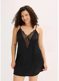 Neglisjé i sateng med glittergarn, bonprix