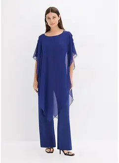 Jumpsuit med cape i lett chiffon, bonprix
