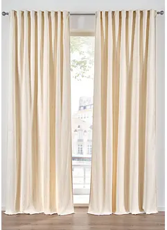 Ugjennomsiktig gardin i myk chenille (1-pack), bonprix