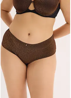 Brazilian-truse med høy midje i glittermateriale, bonprix