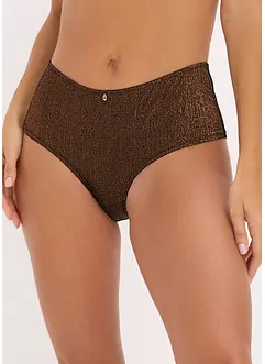 Brazilian-truse med høy midje i glittermateriale, bonprix