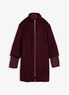 Ullkåpe med innvendig dunjakke (2-delt sett), bonprix