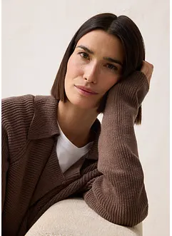 Cardigan med ull, bonprix