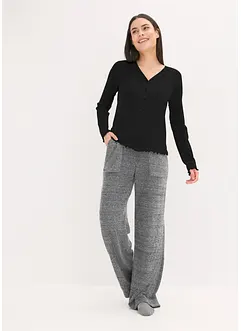 Loungewear-bukse i myk chenille, bonprix