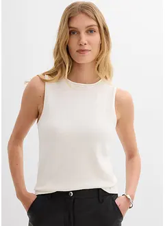 Strikket topp i 100% bomull, bonprix