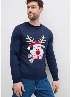 Genser i finstrikk med julemotiv, bonprix