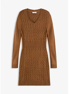 Strikkekjole med flettemønster, bonprix