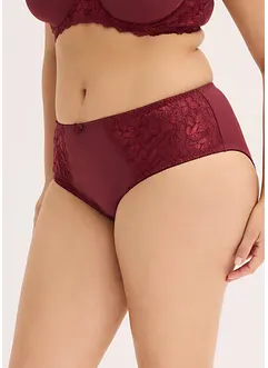 Truse med høy midje og nydelige blonder (2-pack), bonprix