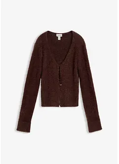 Finstrikket jakke av fjærgarn, bonprix