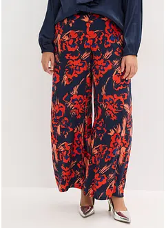 Vid bukse av lett viskosekrepp, bonprix