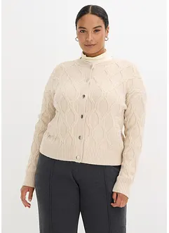 Cardigan med ullandel, bonprix